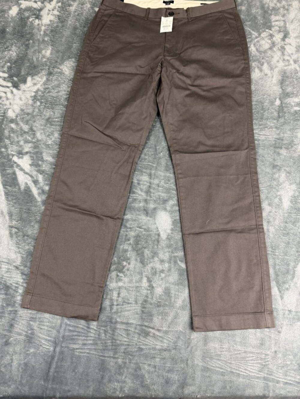 J.Crew Flex Mens Straight-Leg Chino Pants W33 L30 Gray NWT